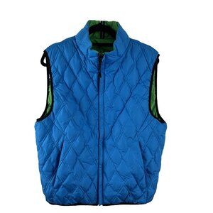 Robert Graham Reversible Green & Blue Down Puffer Vest Women’s Size L